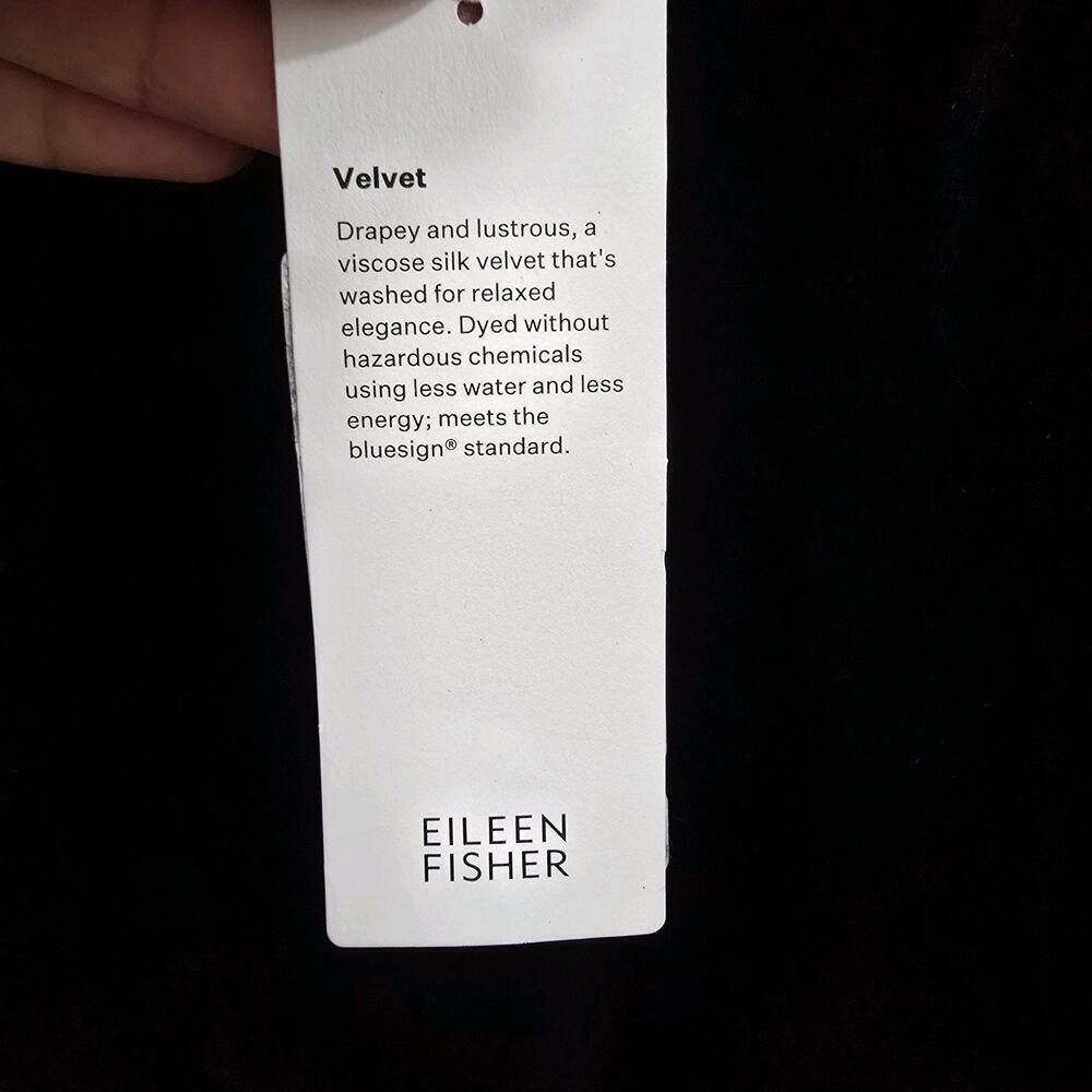 Eileen Fisher Velvet Pants Womens Plus Size XXL Black Wide Leg Silk New Whit Tag - Picture 7 of 16